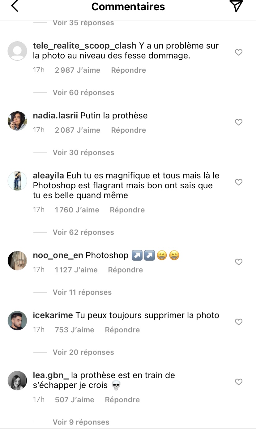  Les internautes critiquent Jessica Thivenin @Instagram