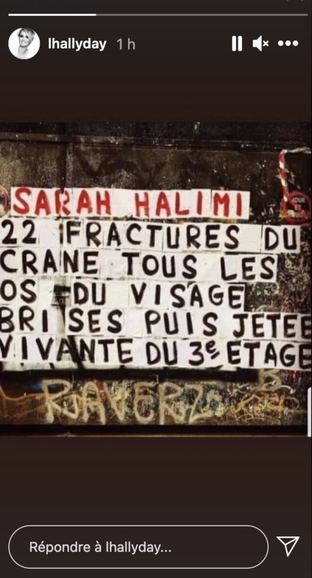 Laeticia Hallyday sur l'affaire Sarah Halimi @Instagram Laeticia Hallyday sur l'affaire Sarah Halimi @Instagram