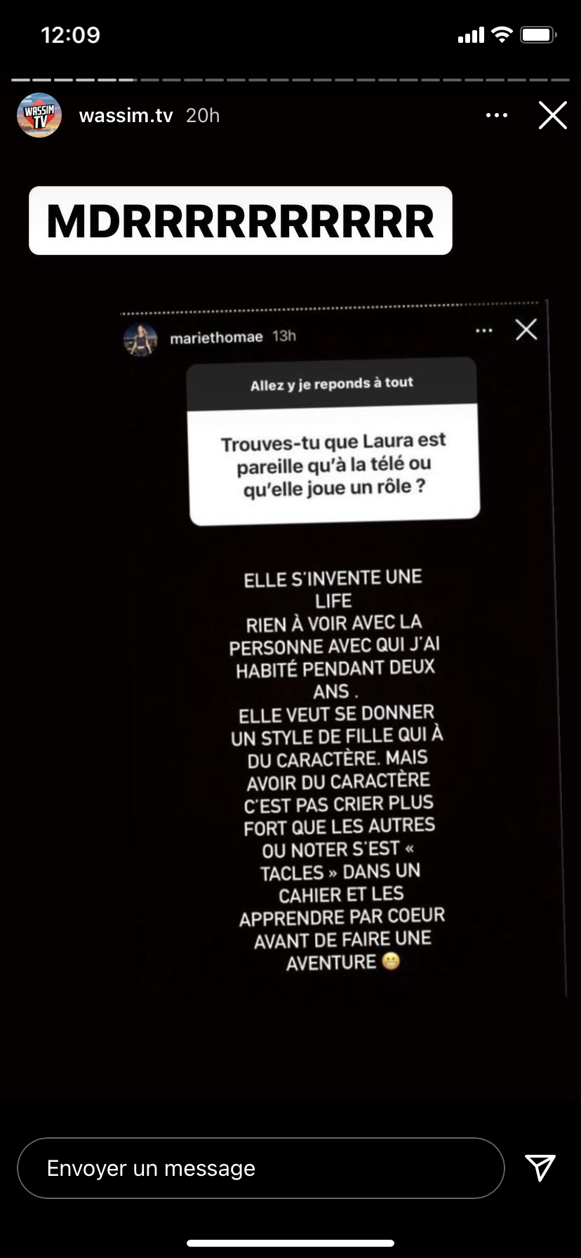  Story de Marie Thomae @Instagram