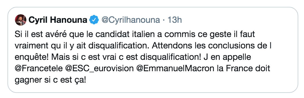  Cyril Hanouna interpelle Emmanuel Macron @ Twitter