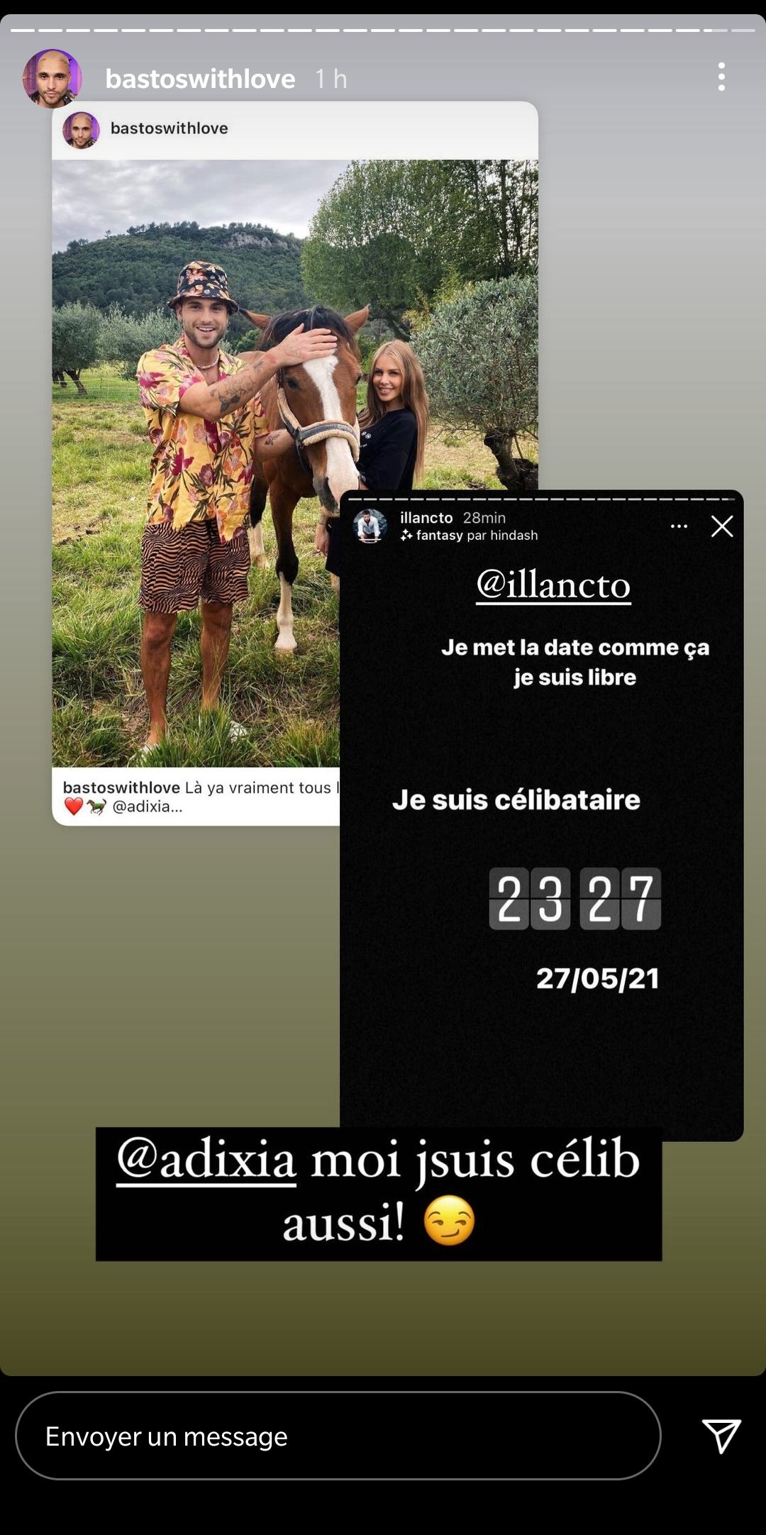  Illan annonce son célibat @Instagram