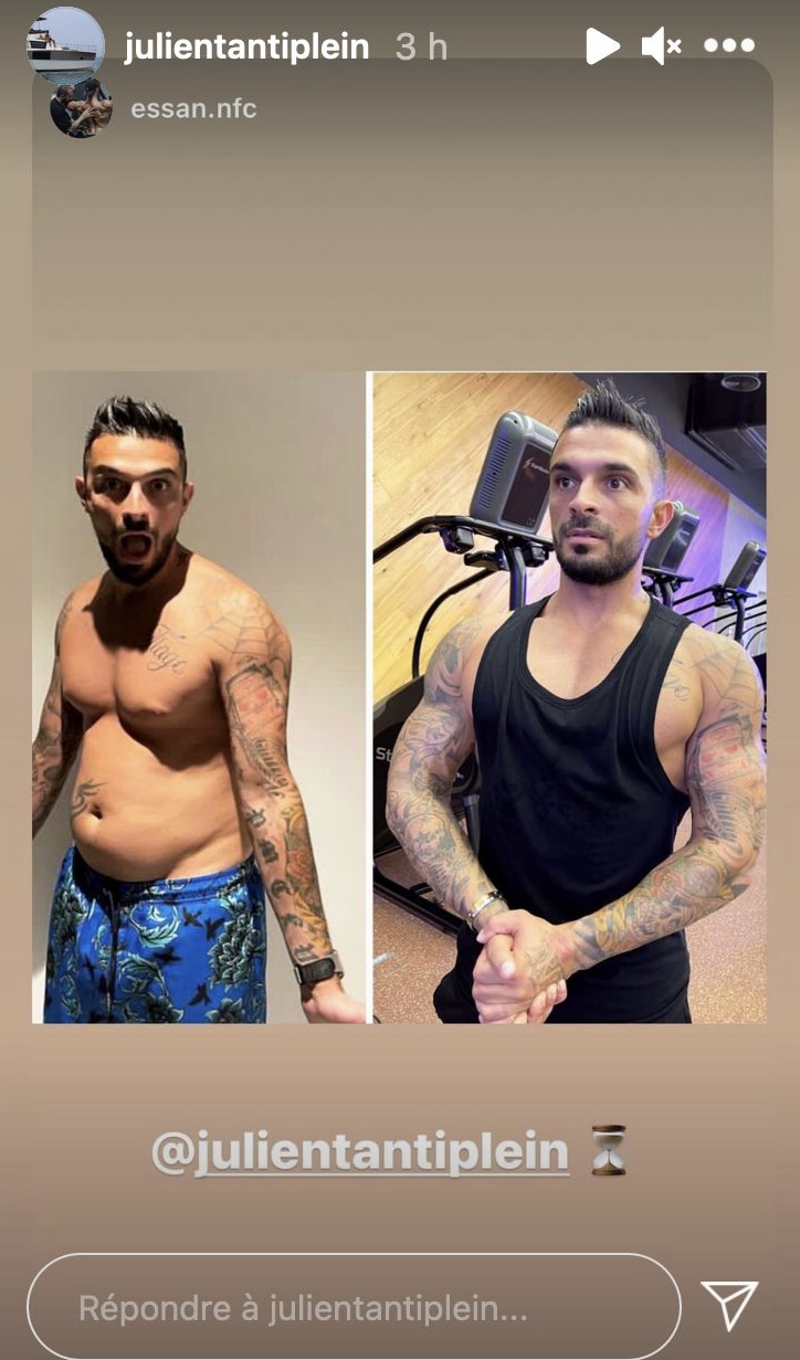  Julien Tanti partage sa transformation physique @ Instagram