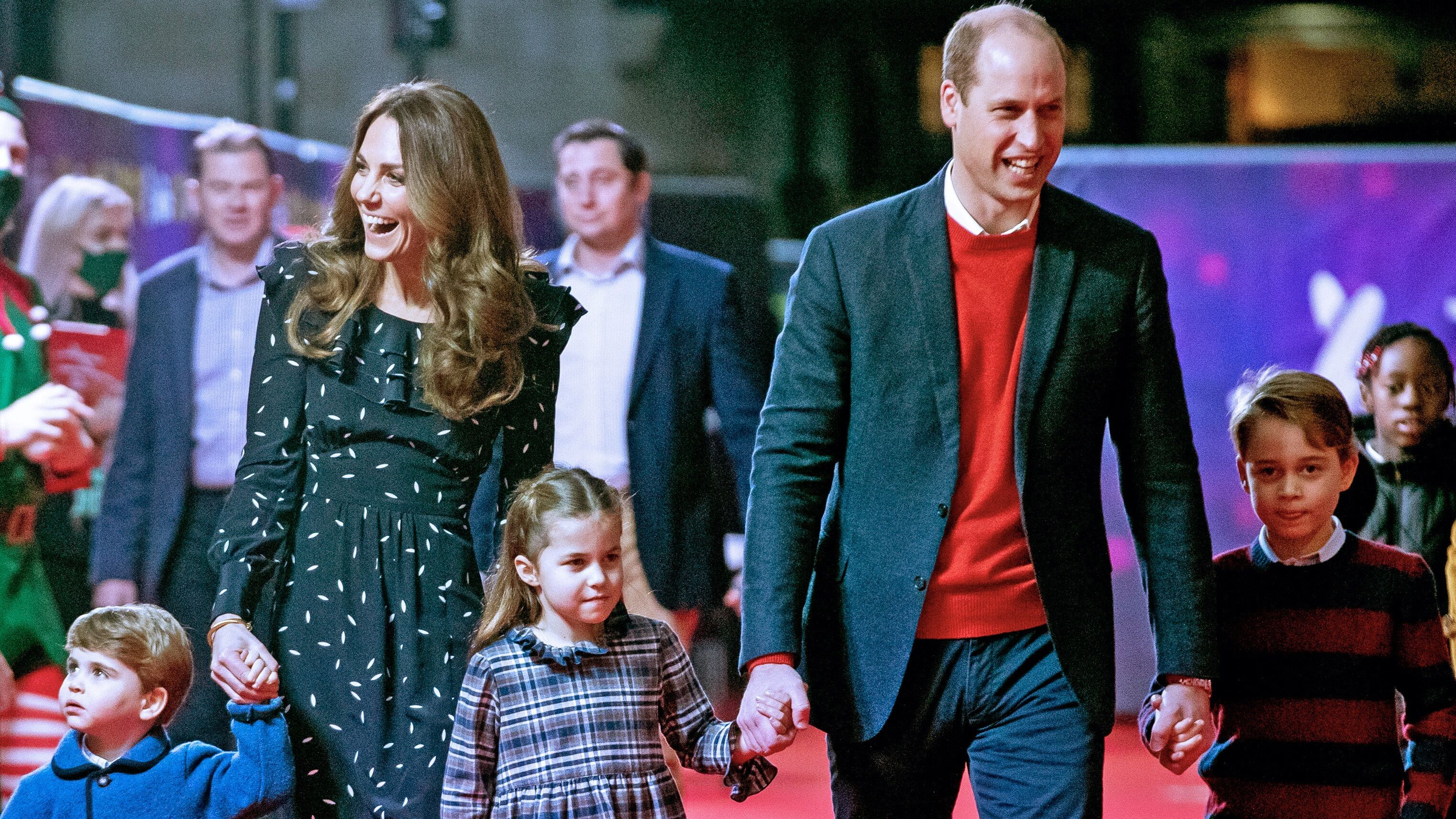  Kate Middleton et le Prince William sur le tapis rouge au London Paladium en décembre 2020 @ Abaca