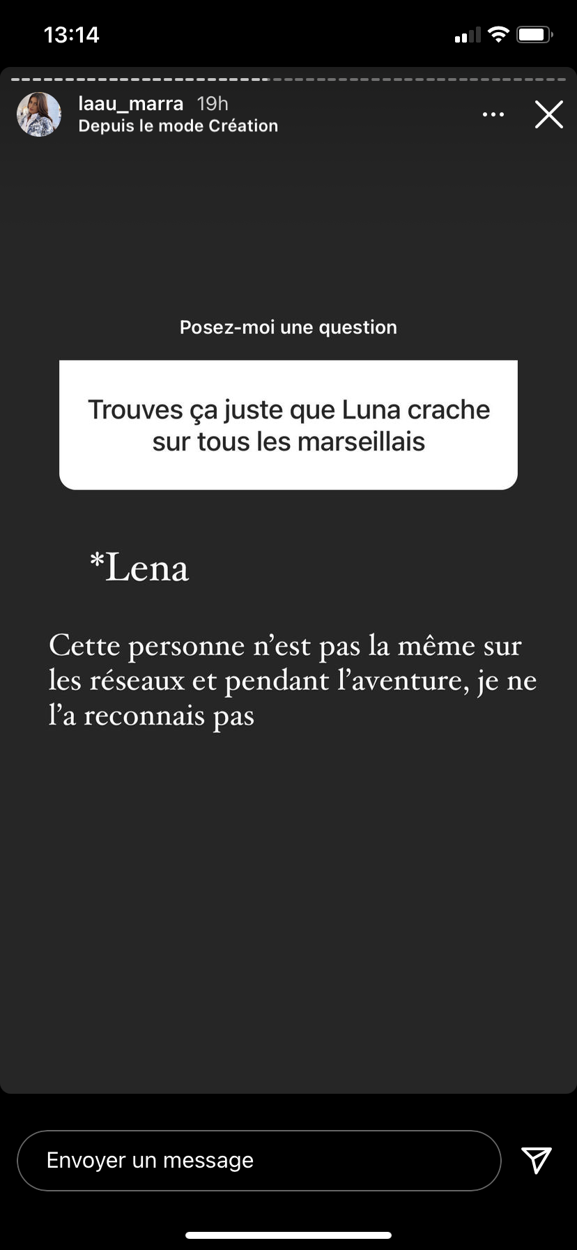  Laura donne son avis sur Léna @Instagram