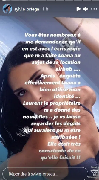  Sylvie Ortega Munos dévoile le message de Loana @Instagram