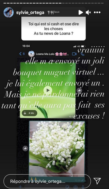  Sylvie Ortega Munos dévoile le message de Loana @Instagram