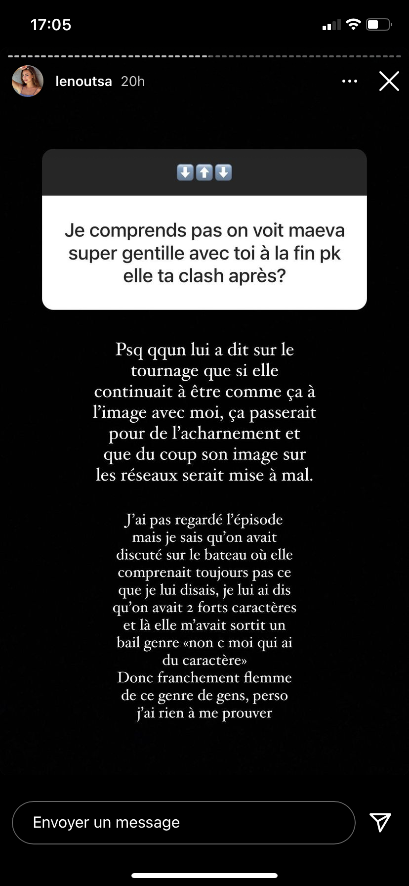  Léna balance sur Maeva Ghennam @Instagram