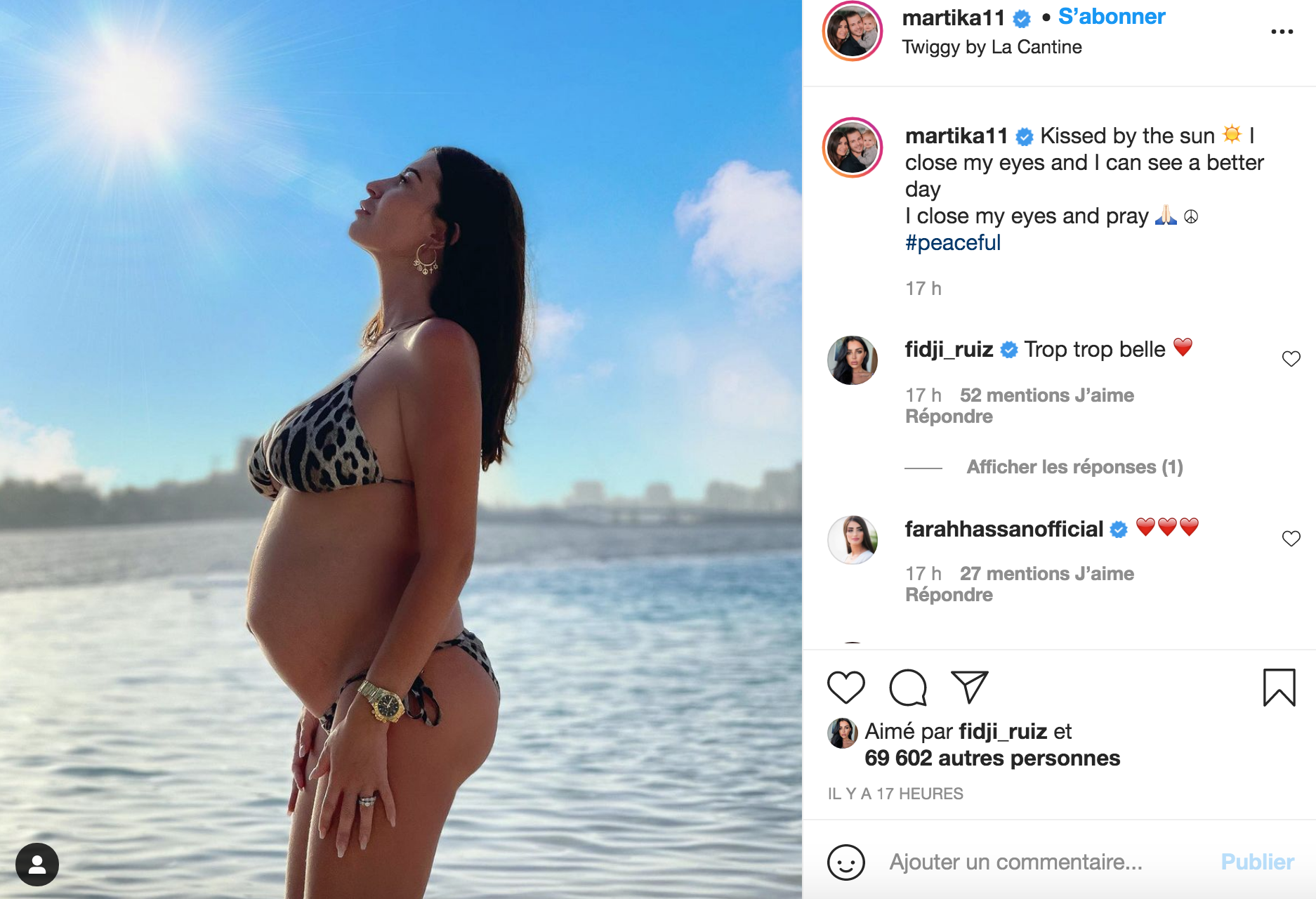  Martika fait fondre la toile avec son baby bump en bikini @ Instagram