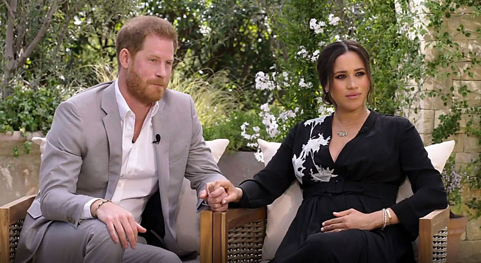  Meghan Markle et le prince Harry lors de leur interview avec Oprah Winfrey en mars 2021