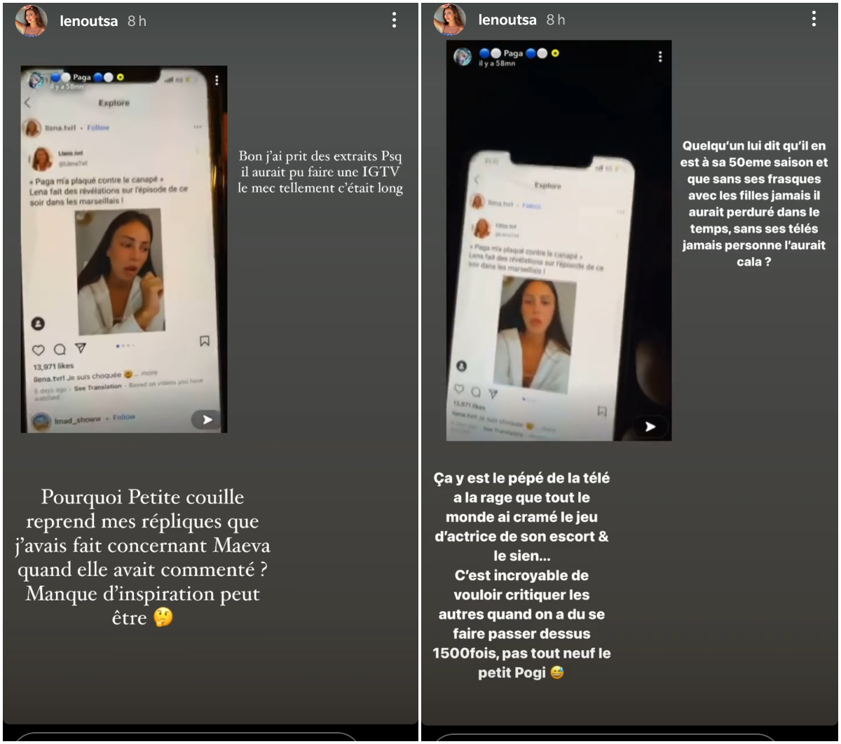  Léna clashe Paga @Instagram