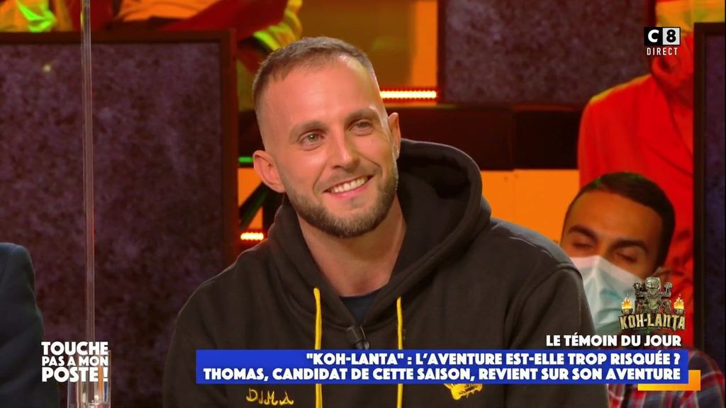  Thomas (Koh Lanta les Armes Secrètes) sur le plateau de TPMP / @C8