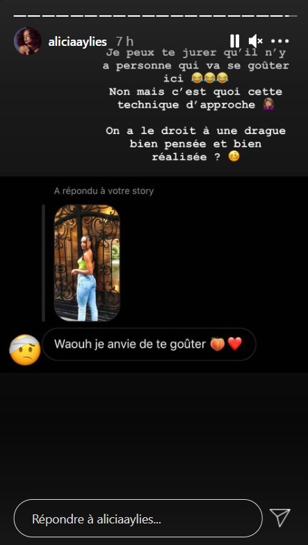  Alicia Aylies recadre un internaute @Instagram