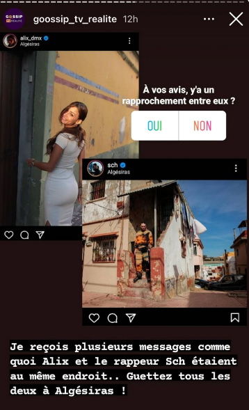  Alix Desmoineaux et SCH photographiés dans la même ville @Instagram