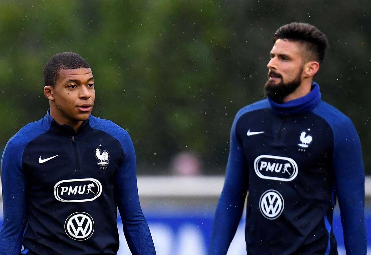  Olivier Giroud et Kylian Mbappé @DR