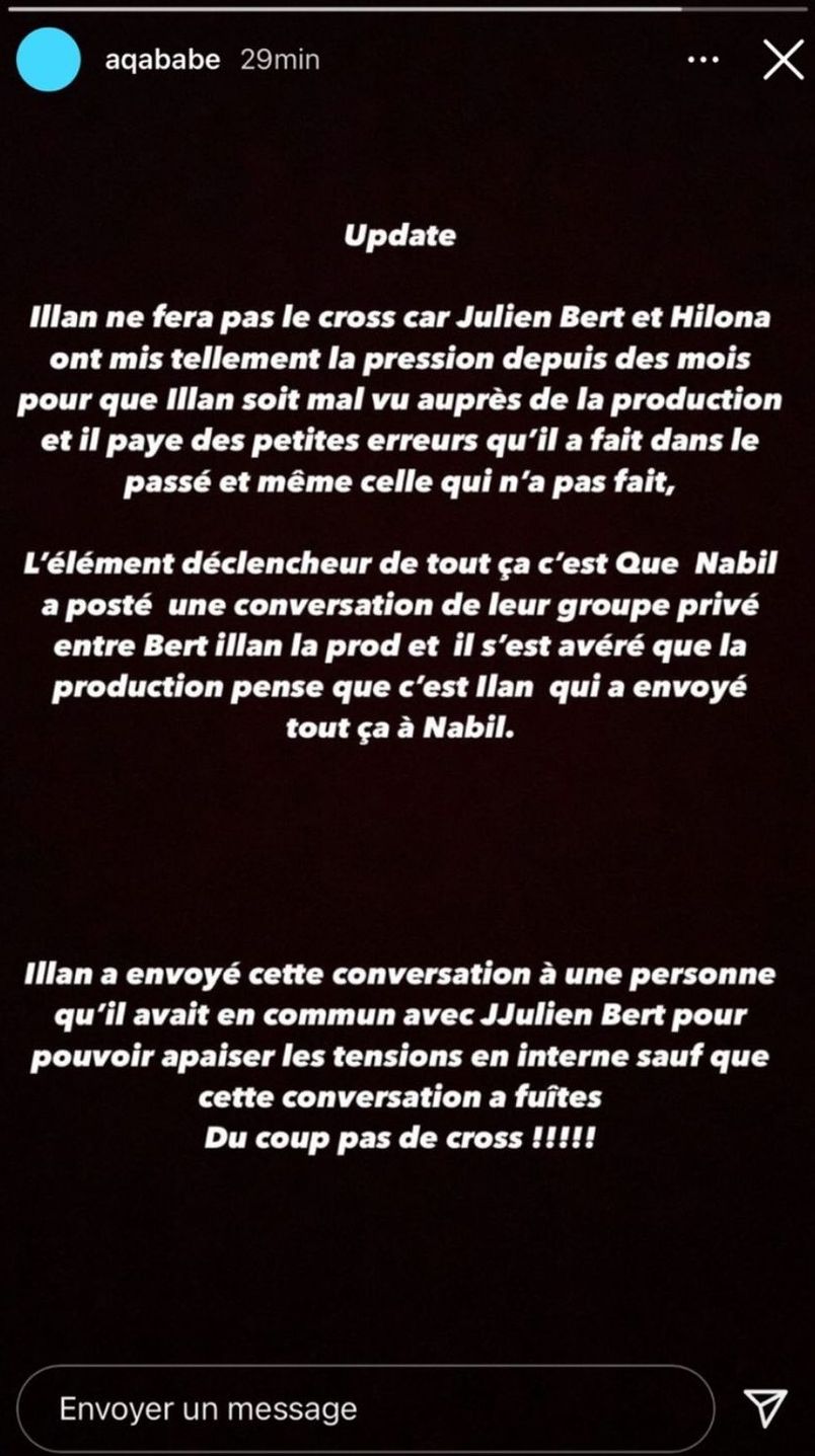  L'étrange story d'Illan @Instagram