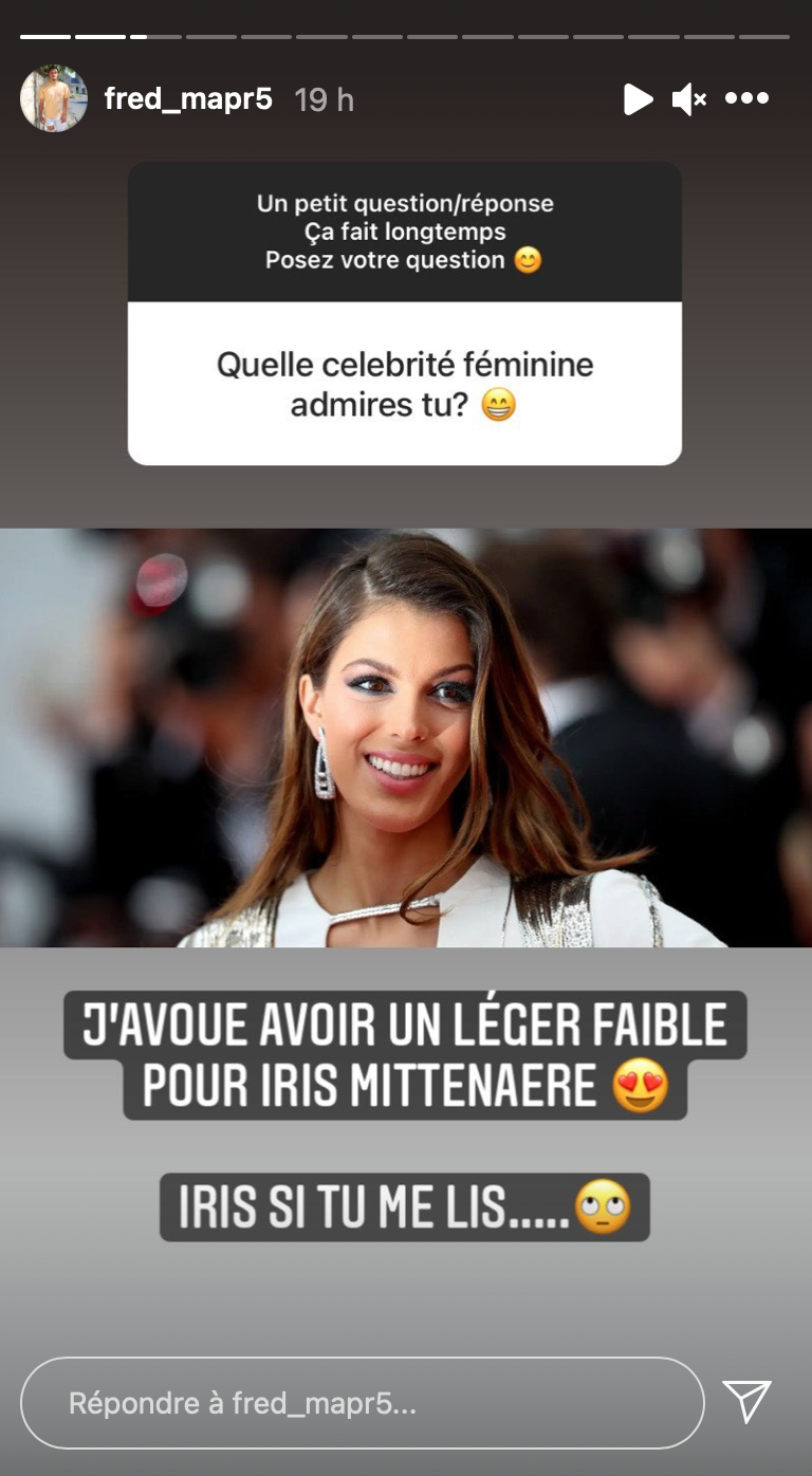  Frédéric de MAPR5 avoue avoir un faible pour Iris Mittenaere @Instagram