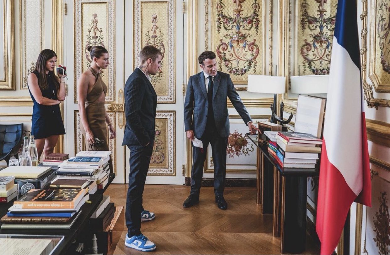 Justin Bieber reçu à l’Élysée par Emmanuel Macron : Le chanteur partage un cliché de leur rencontre