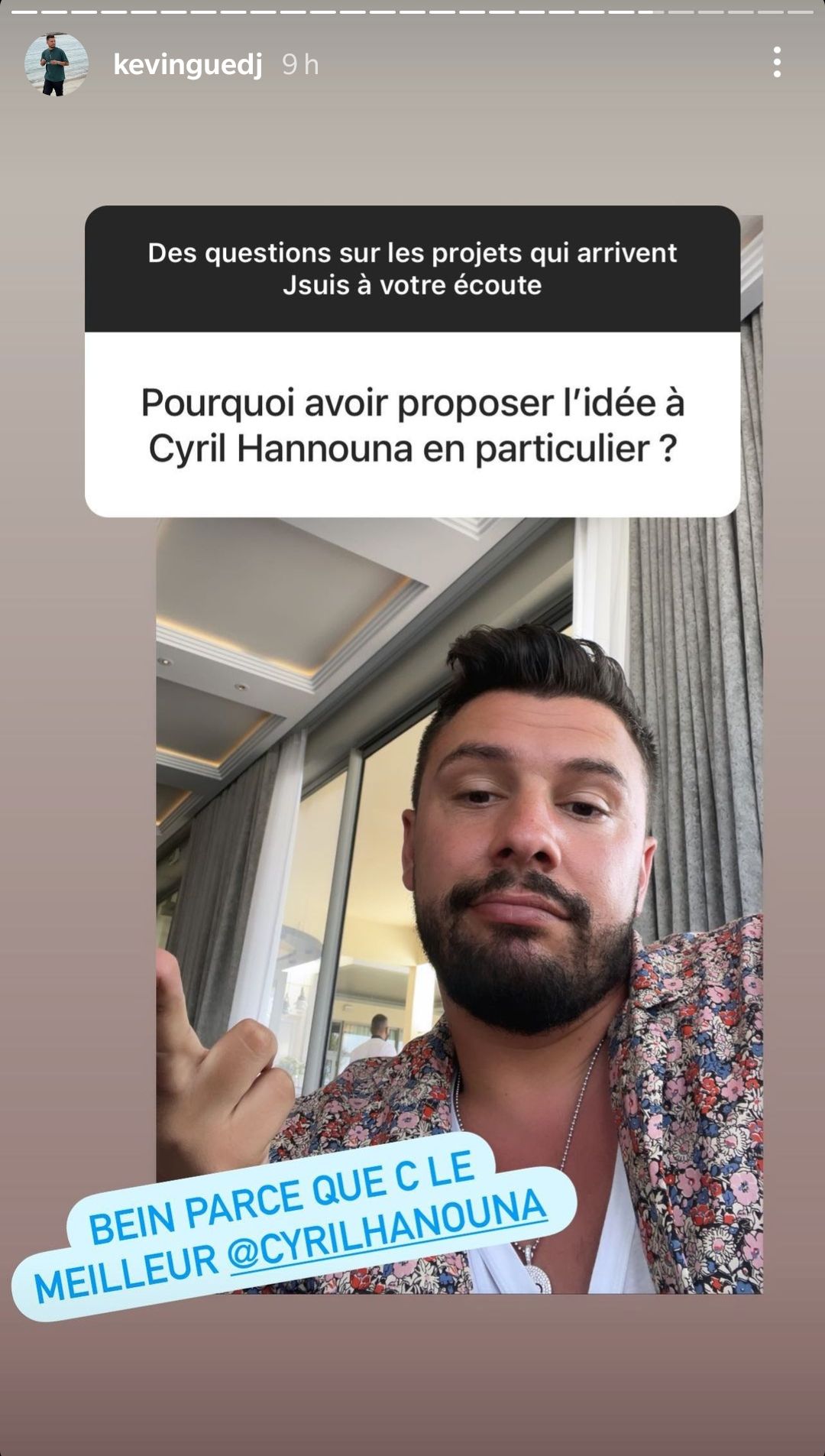  Le message de Kevin Guedj aux Marseillais @Instagram
