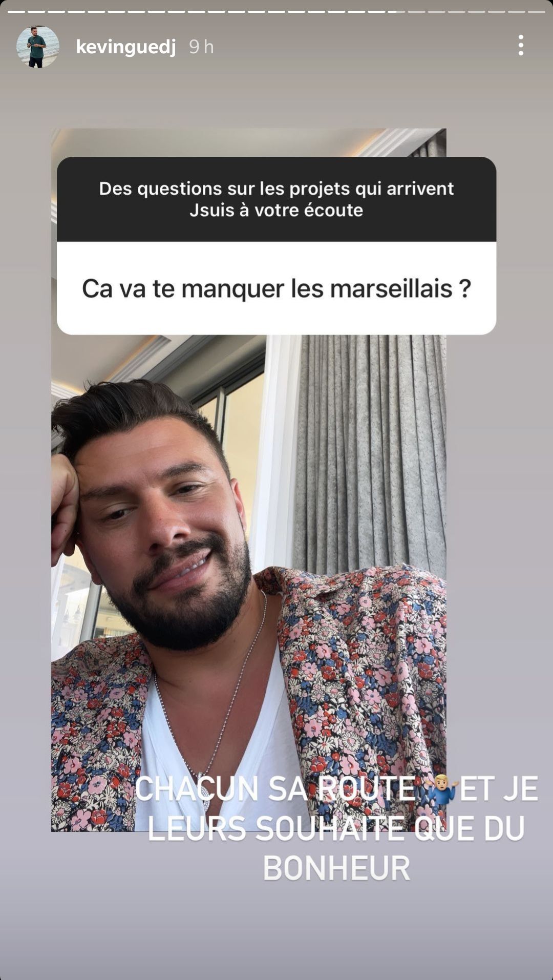  Le message de Kevin Guedj aux Marseillais @Instagram