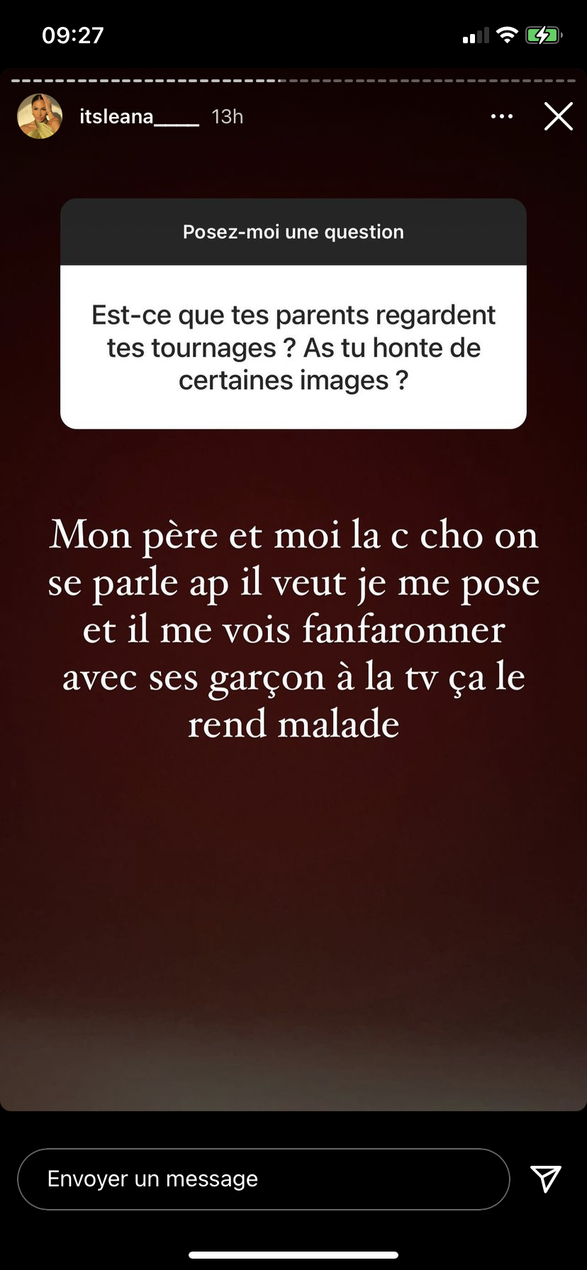  Léana Zaoui fâchée avec son père @Instagram