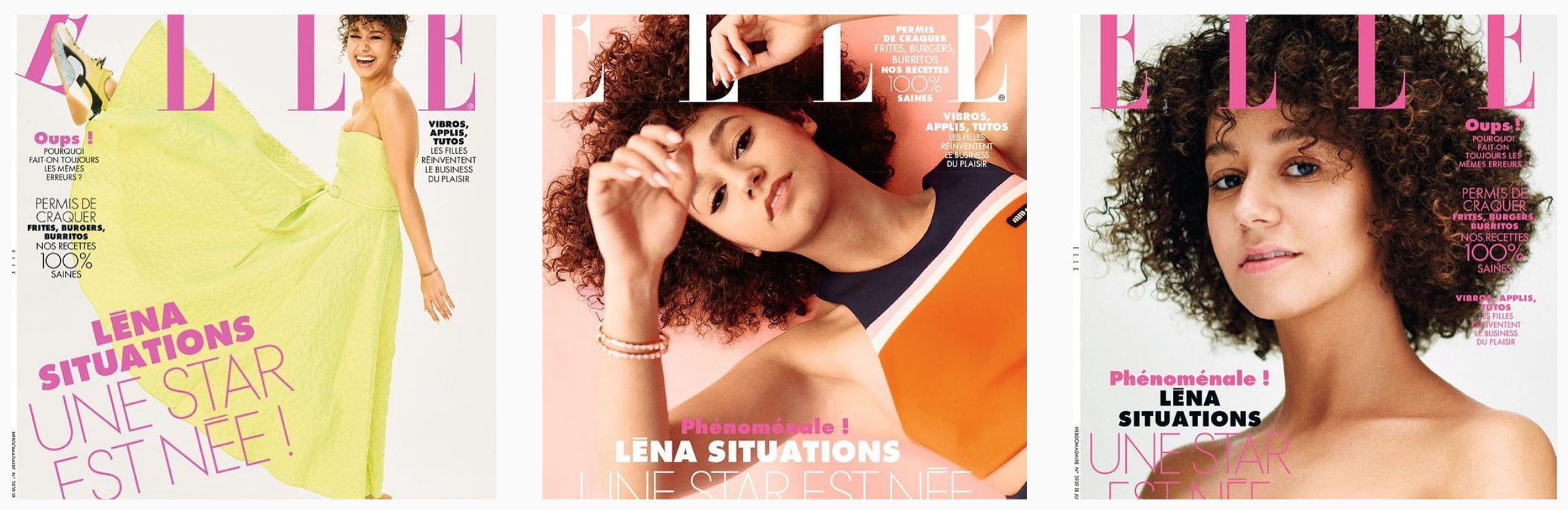  Léna Situations en couverture du magazine Elle @ Instagram