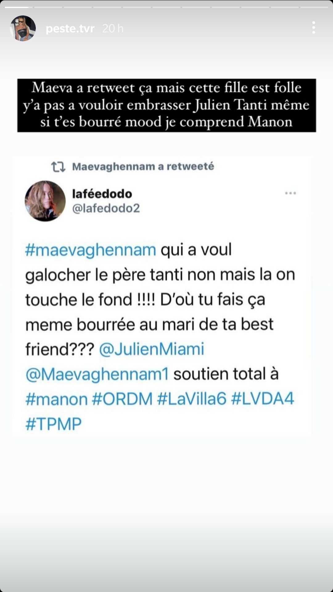  Maeva Ghennam entourée du couple Tanti @Instagram