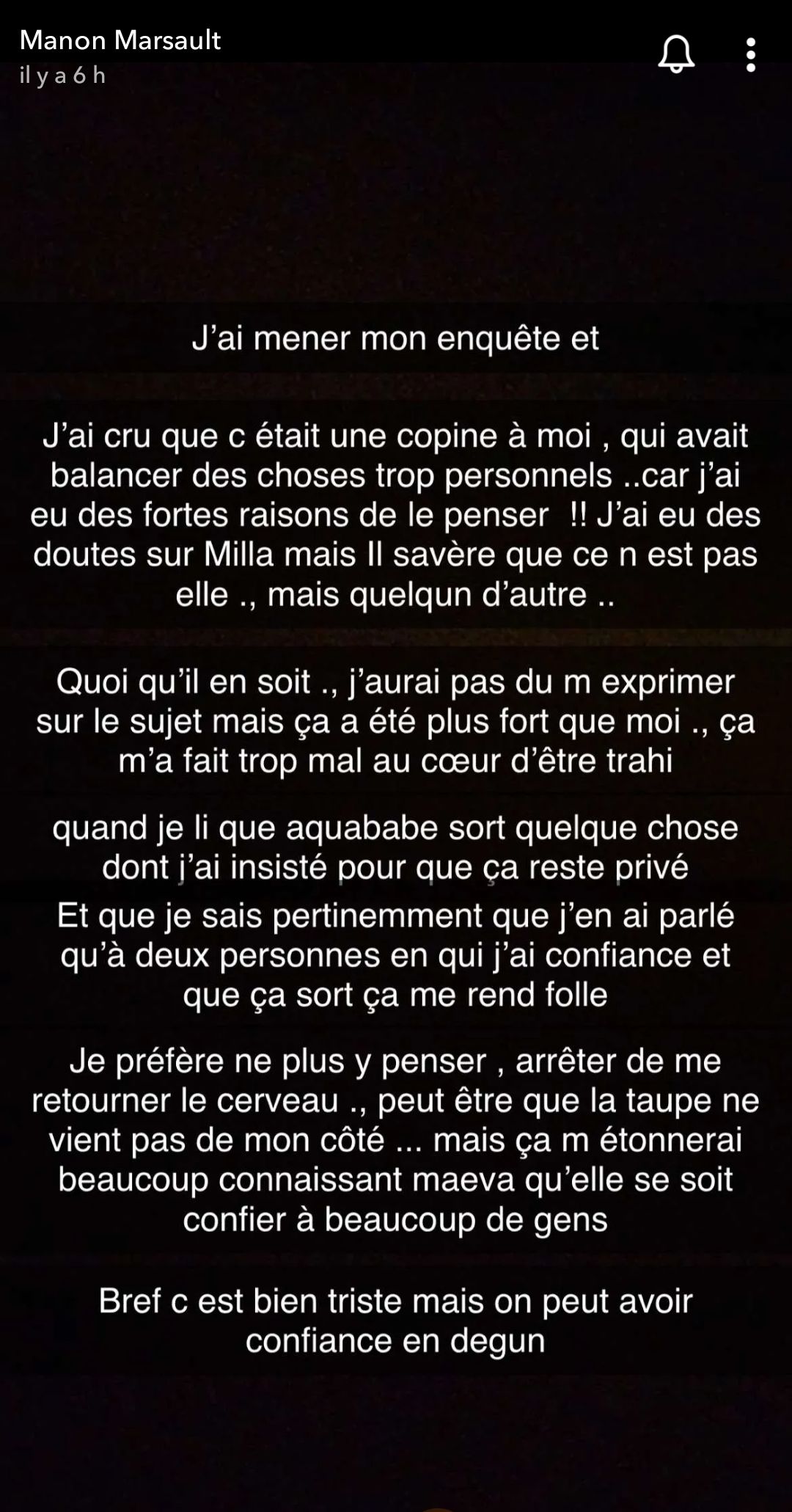  Aqababe dévoile les raisons de l'embrouille entre Maeva Ghennam et Manon Marsault @Instagram