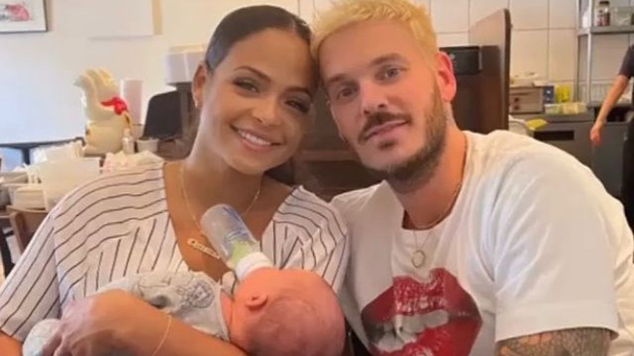  Matt Pokora, Christina Milian et leur petit Kenna @Instagram