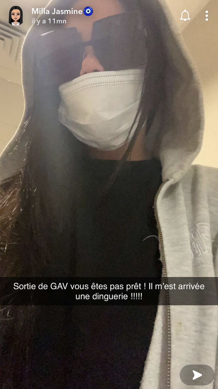  Milla Jasmine en garde à vue @Snapchat