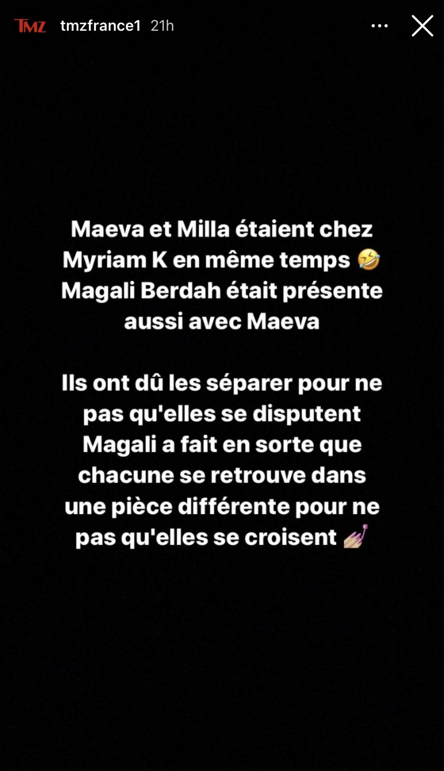  Milla Jasmine et Maeva Ghennam en guerre @Instagram