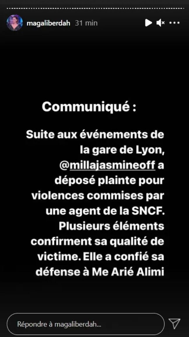  Magali Berdah en dit plus sur l'affaire Milla Jasmine @Instagram