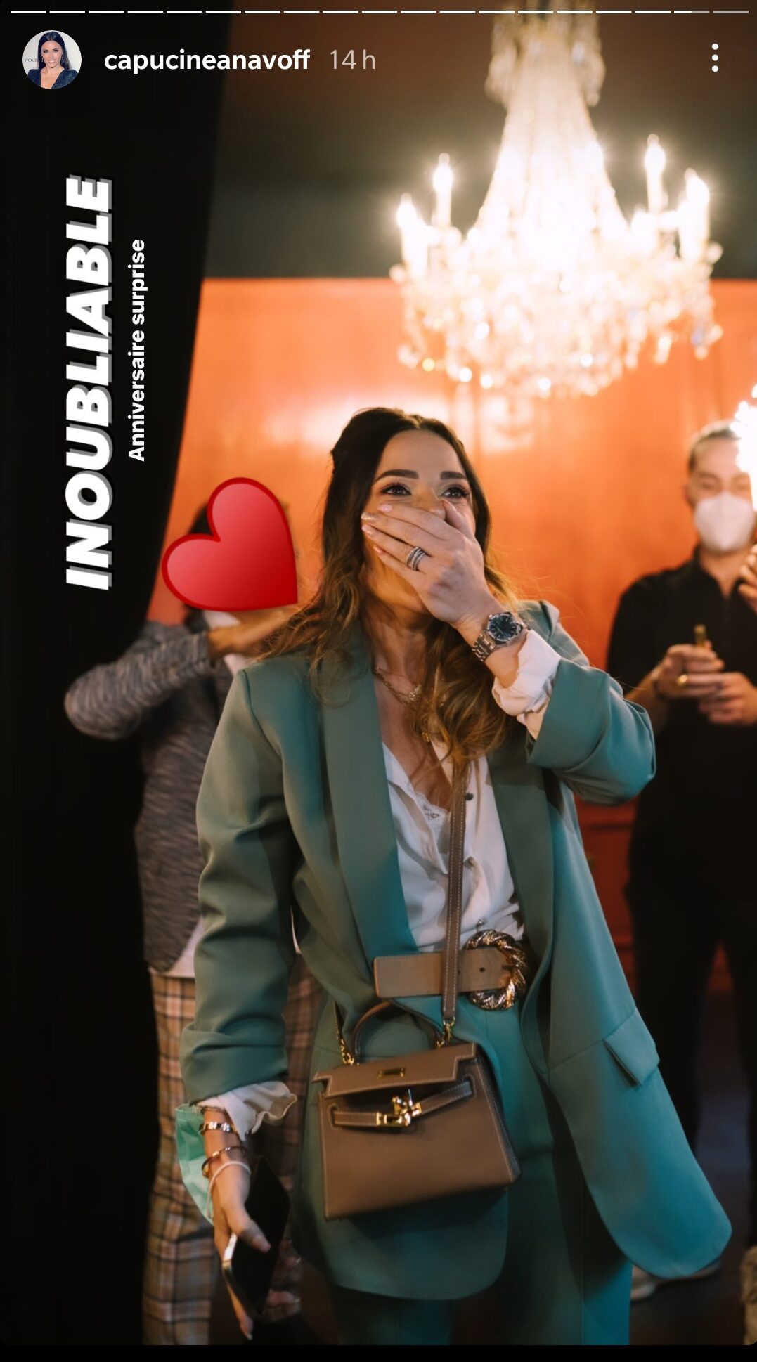  Capucine Anav découvre sa soirée surprise organisée pour ses 30 ans @Instagram