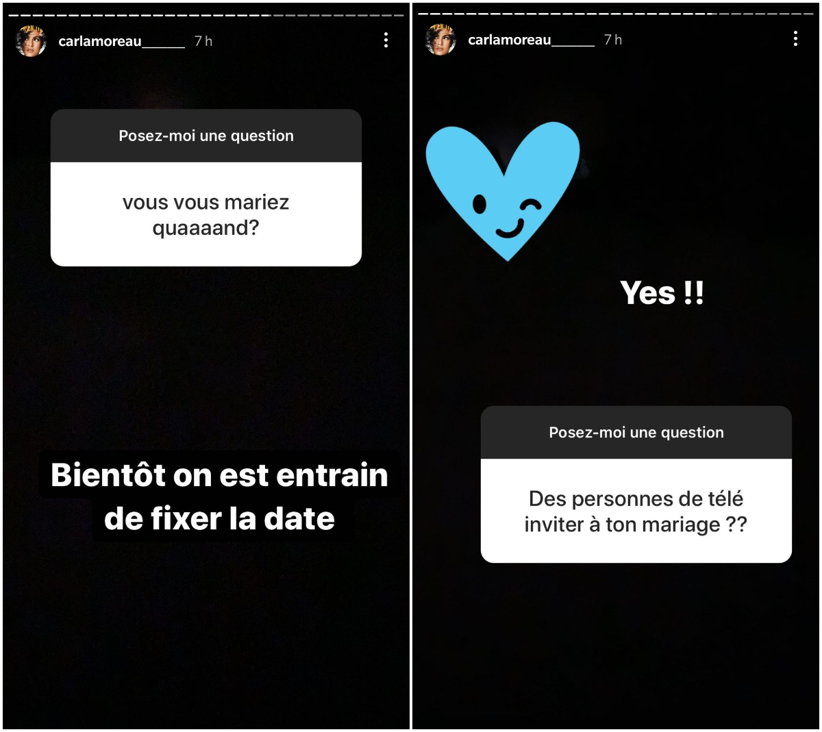  Carla Moreau au lit avec sa fille et son mari @Instagram