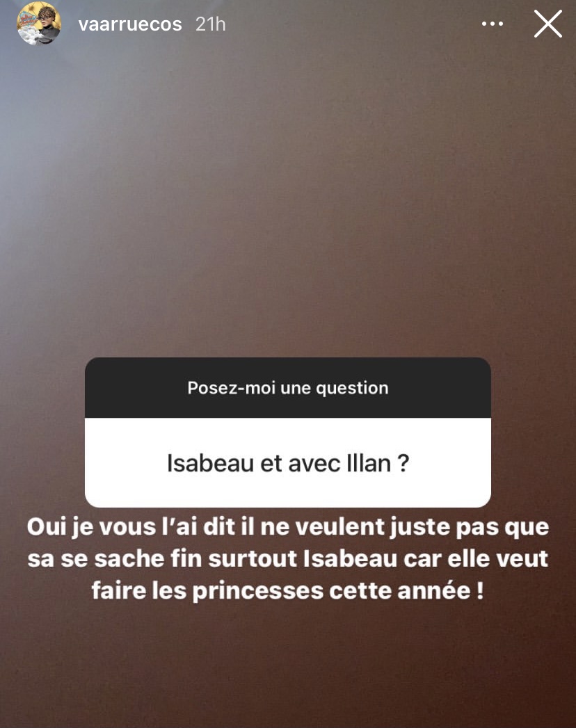  Illan Castronovo et Isabeau en couple ? @Instagram