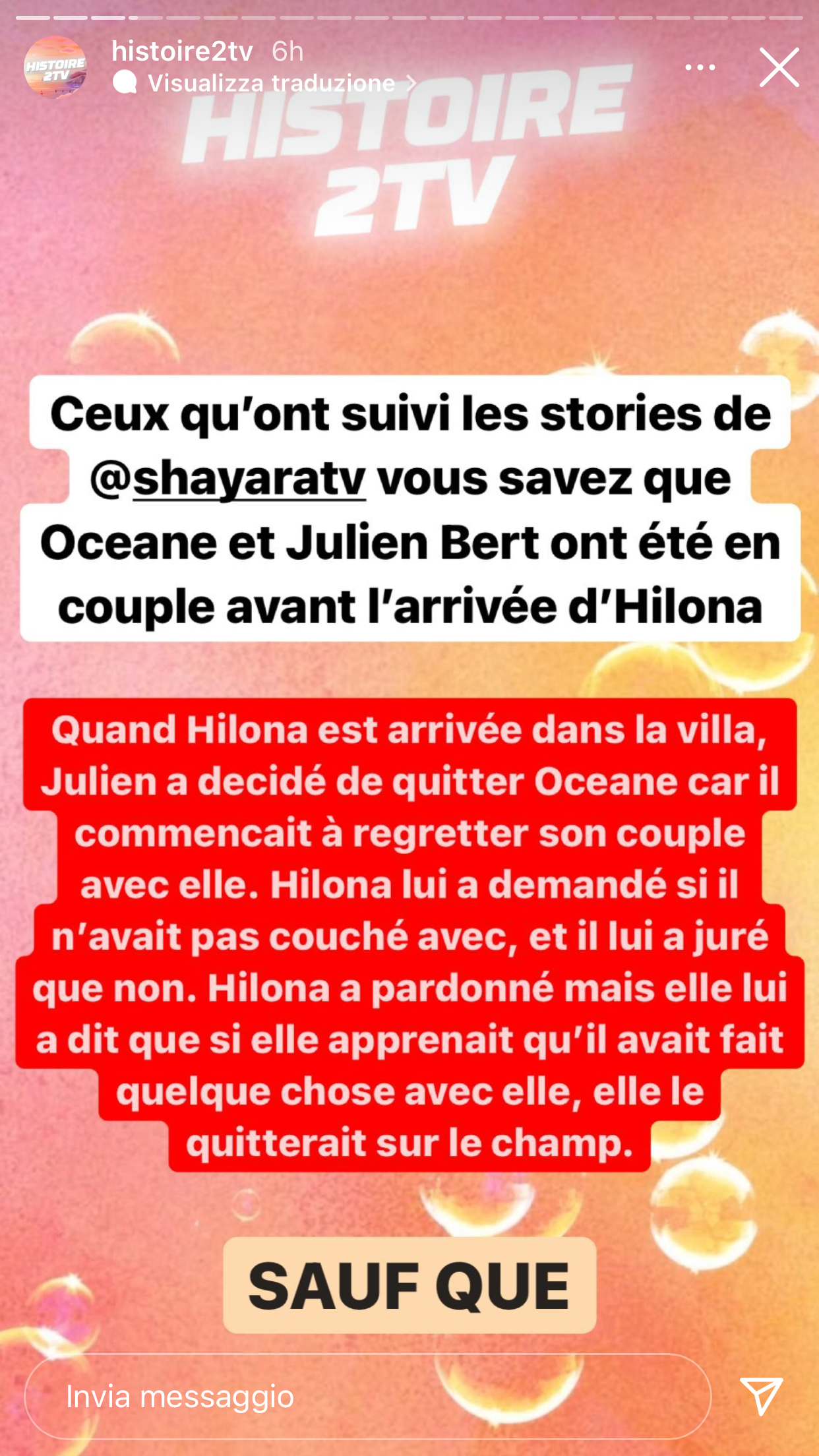  Hilona Gos et Julien Bert @Instagram