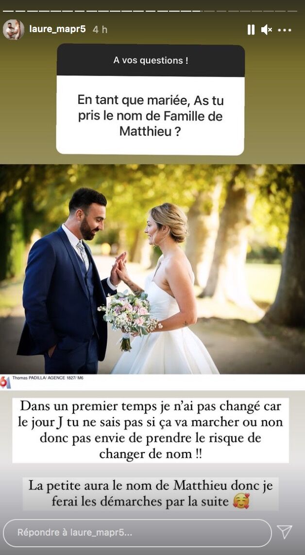 Laure (MAPR5) : Cette décision prise durant le mariage qu’elle compte faire changer !