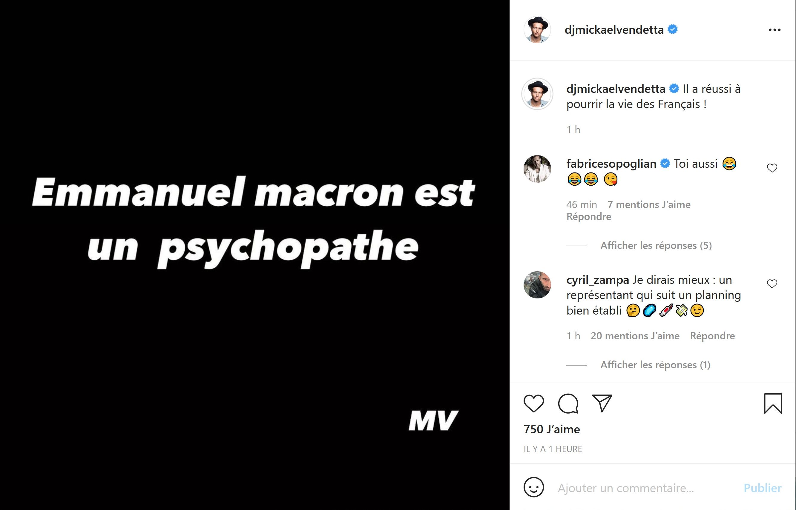Mickaël Vendetta qualifie Emmanuel Macron de psychopathe, Fabrice Sopoglian intervient !
