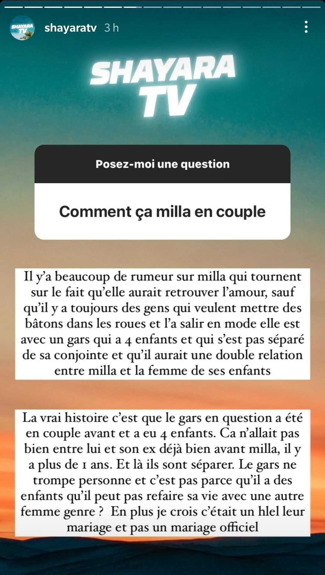  Milla Jasmine en couple avec un homme marié ? @Instagram