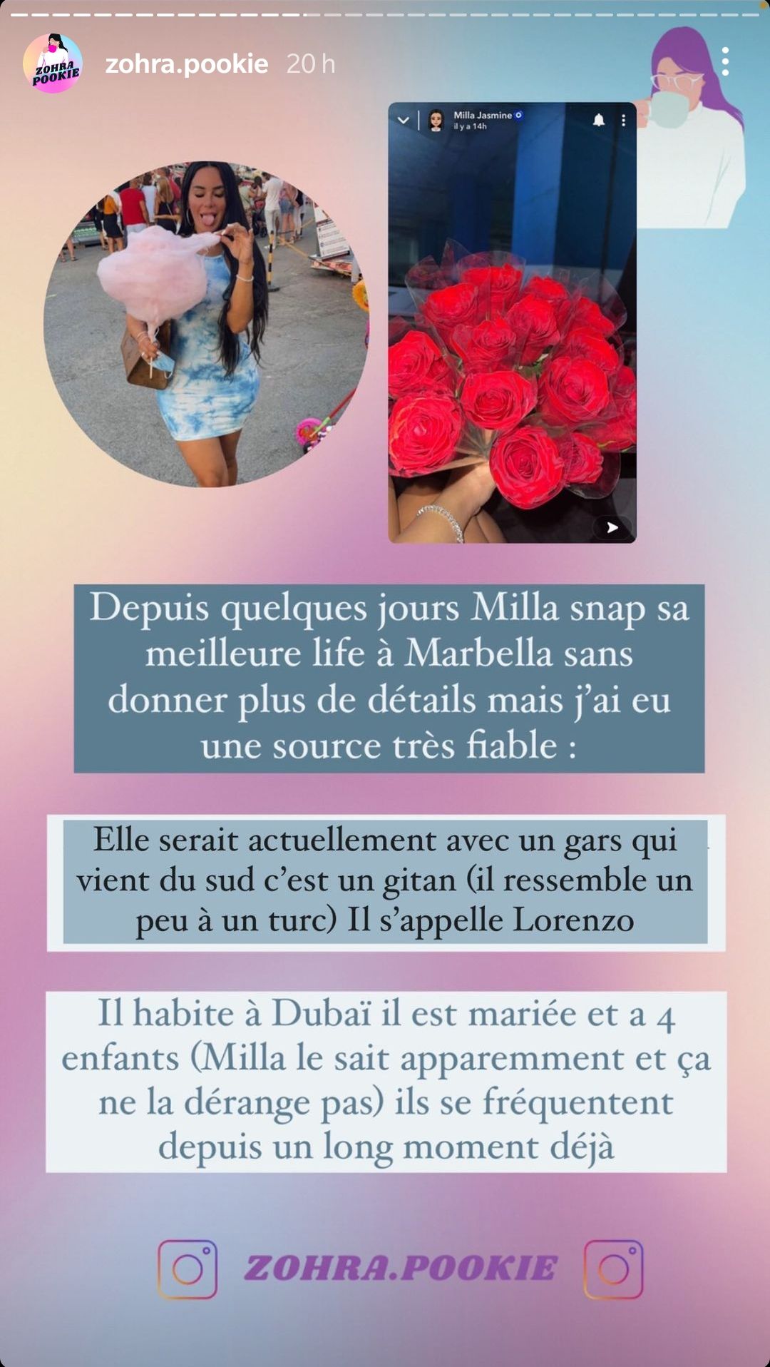  Milla Jasmine en couple avec un homme marié ? @Instagram