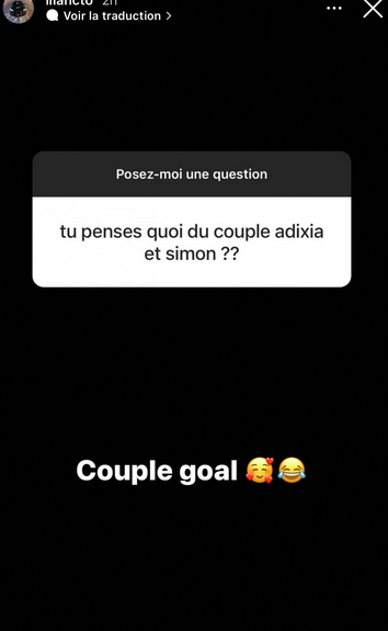  Illan Castronovo réagit au couple formé par Adixia et Simon Castaldi @Instagram