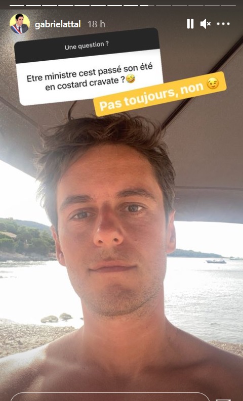 Gabriel Attal poste un surprenant selfie torse nu... et affole la toile !