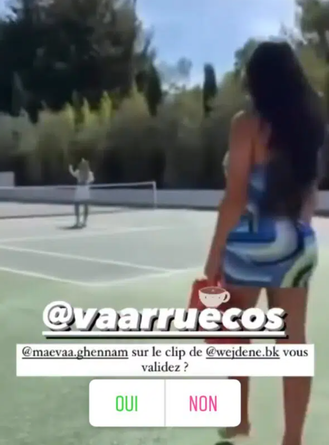  Maeva Ghennam présente dans le prochain clip de Wejdene @Instagram