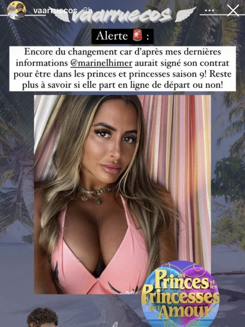  Marine El Himer au casting des Princes et des Princesses de l’amour @Instagram