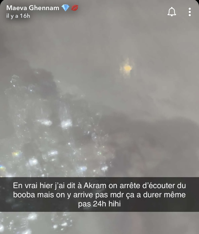  Maeva Ghennam clash Booba @Snapchat