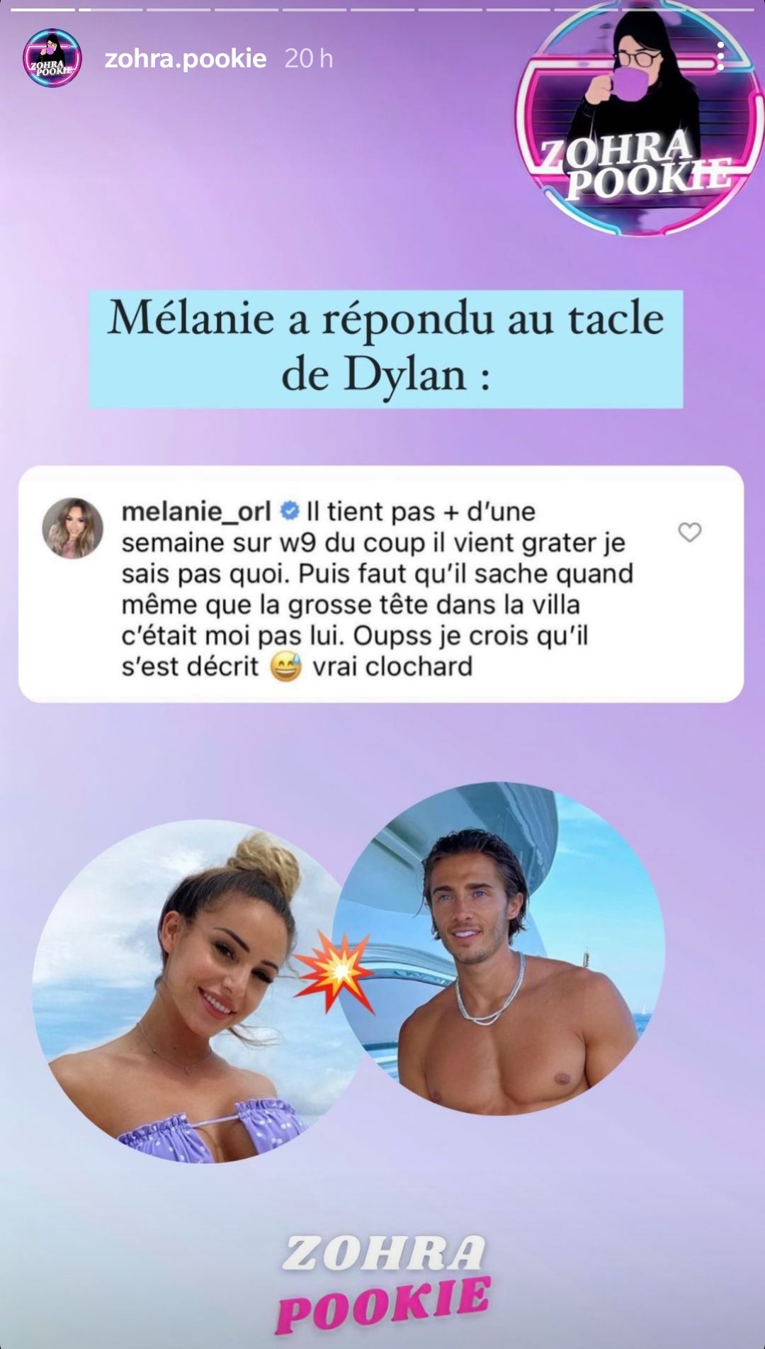  Mélanie ORL répond au tacle de son ex Dylan Thiry @Instagram