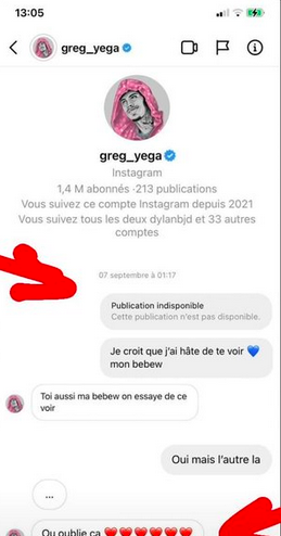  Greg Yega infidèle ? @Instagram