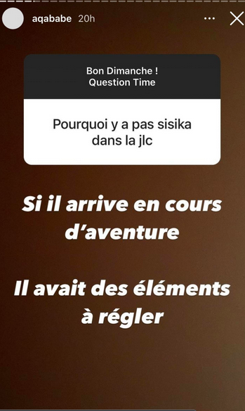  Aqababe fait des révélations au sujet de Sisika @Instagram
