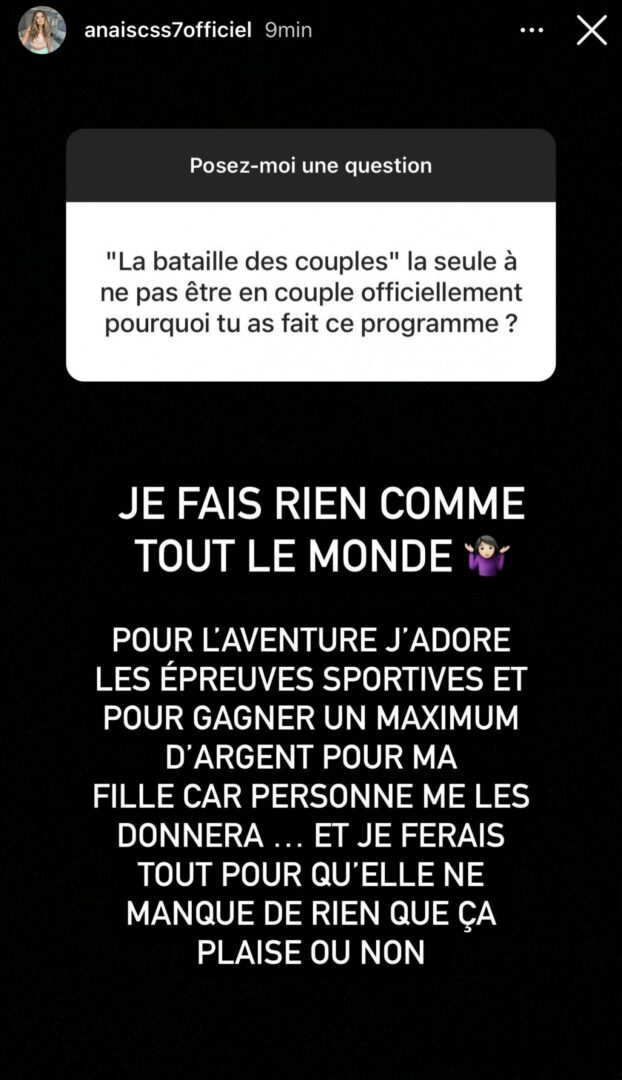  Anaïs Camizuli explique pourquoi elle a participé à LBDC3 @Instagram