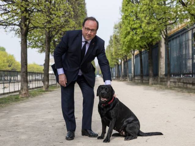  François Hollande et son chien Philae @DR