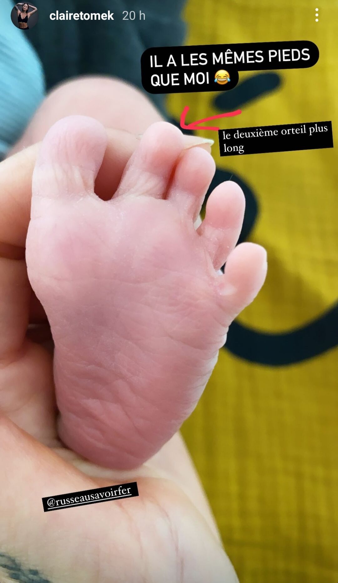 Claire Tomek : La jeune femme a donné naissance à son premier enfant !